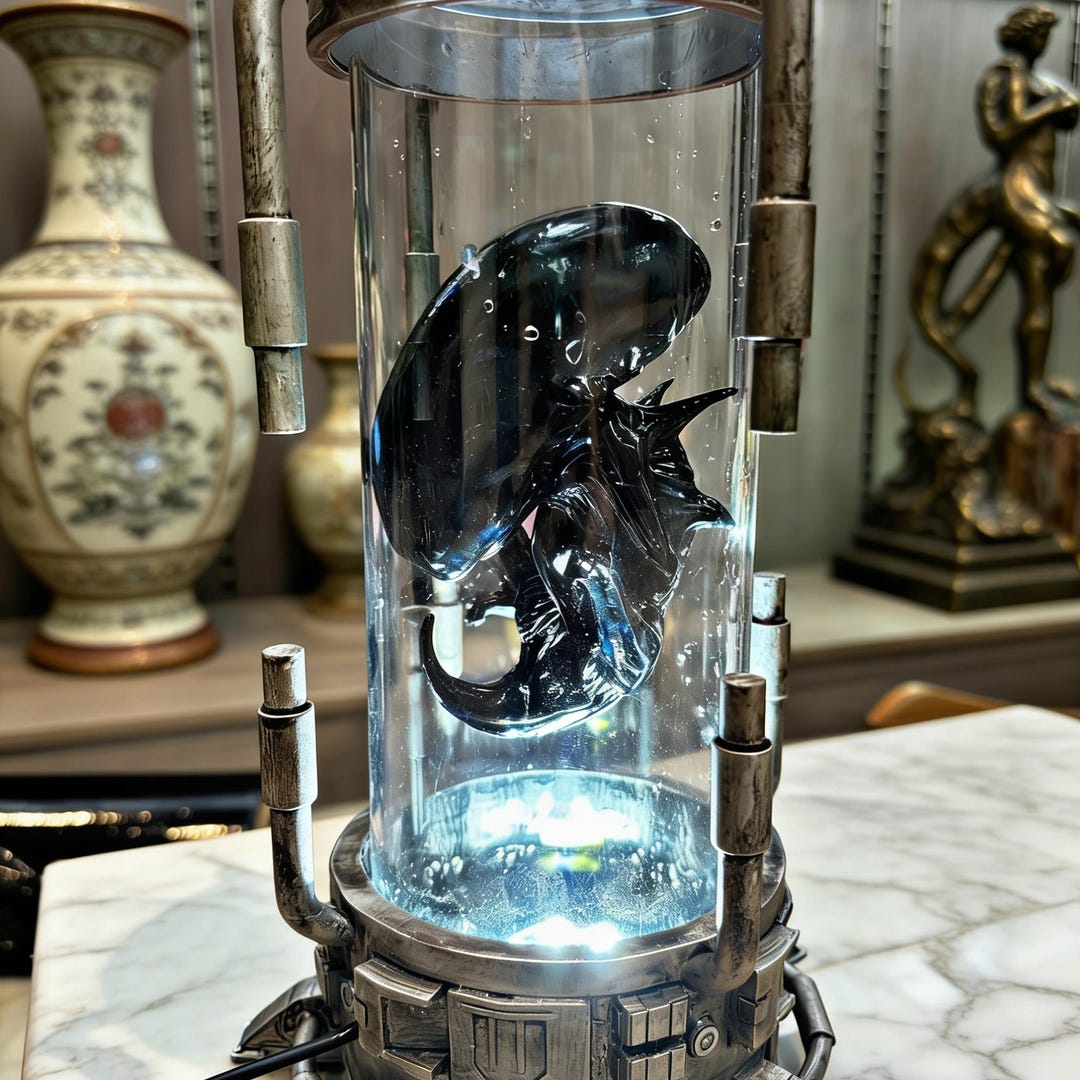 Alien Xenomorph Figure,glass Bottle Petri Dish，facehugger Alien Figure ...