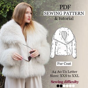 フェイクファーコートの縫製パターン｜レディース冬アウターウェアチュートリアル（PDFダウンロード）