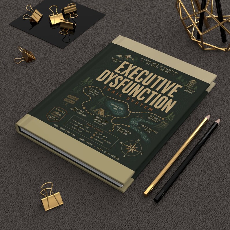 Executive Dysfunction Trail System Hardcover Journal | Funny Mental Health Map image 6