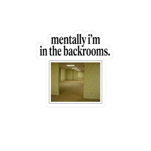 Bakrumsklistermärke | Liminal Space, Dreamcore, Internet Humor (blank vinyl)