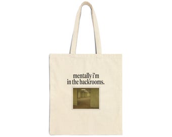 Backrooms Tote Bag | Liminal Space, Analog Horror Canvas Bag