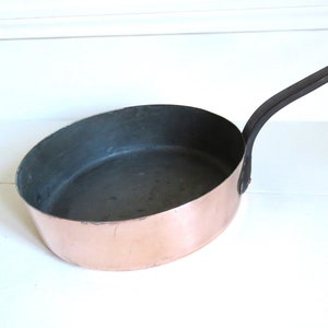 Antique French Saute Pan, Copper Saute Pan 28cm, Antique Copper Saute Pan, French Saute Pan