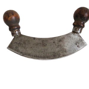 Vintage French Herb Chopper, Vintage French Hachoir, Vintage Mezzaluna, Vintage Herb Chopper