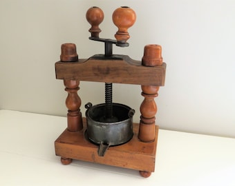 Antique French Wooden Press, Antique Fruit Press, French Cheese Press