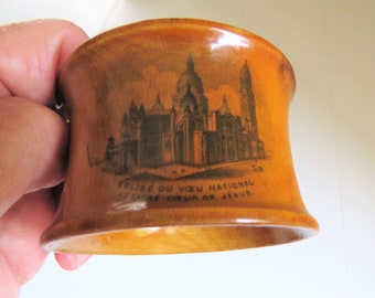 Antique Mauchline Ware Napkin Ring,  Mauchlin Ware Sacre Couer