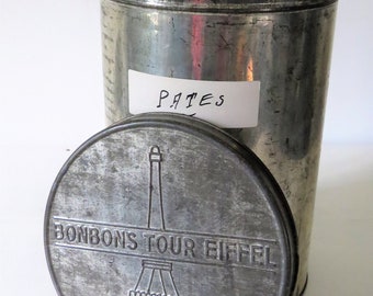 Vintage French Bon Bon Tin Eiffel Tower