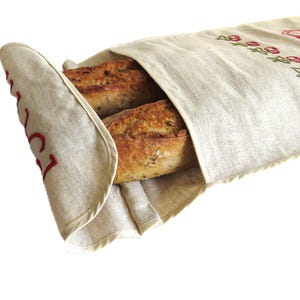 Vintage French Baguette Bag, French Bread Sack, Baguette Bag