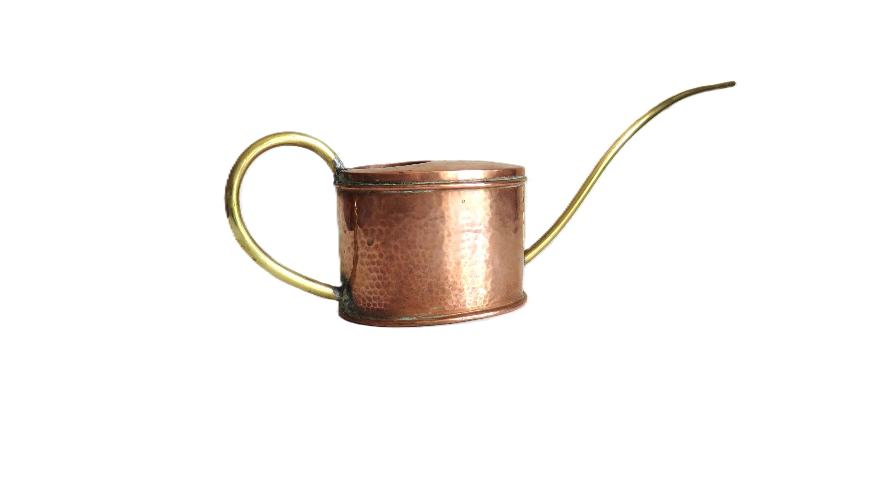 フランス製 金属製じょうろ ヴィンテージ ヴィンテージのフランス製銅製じょうろ：素朴な農家風ガーデン