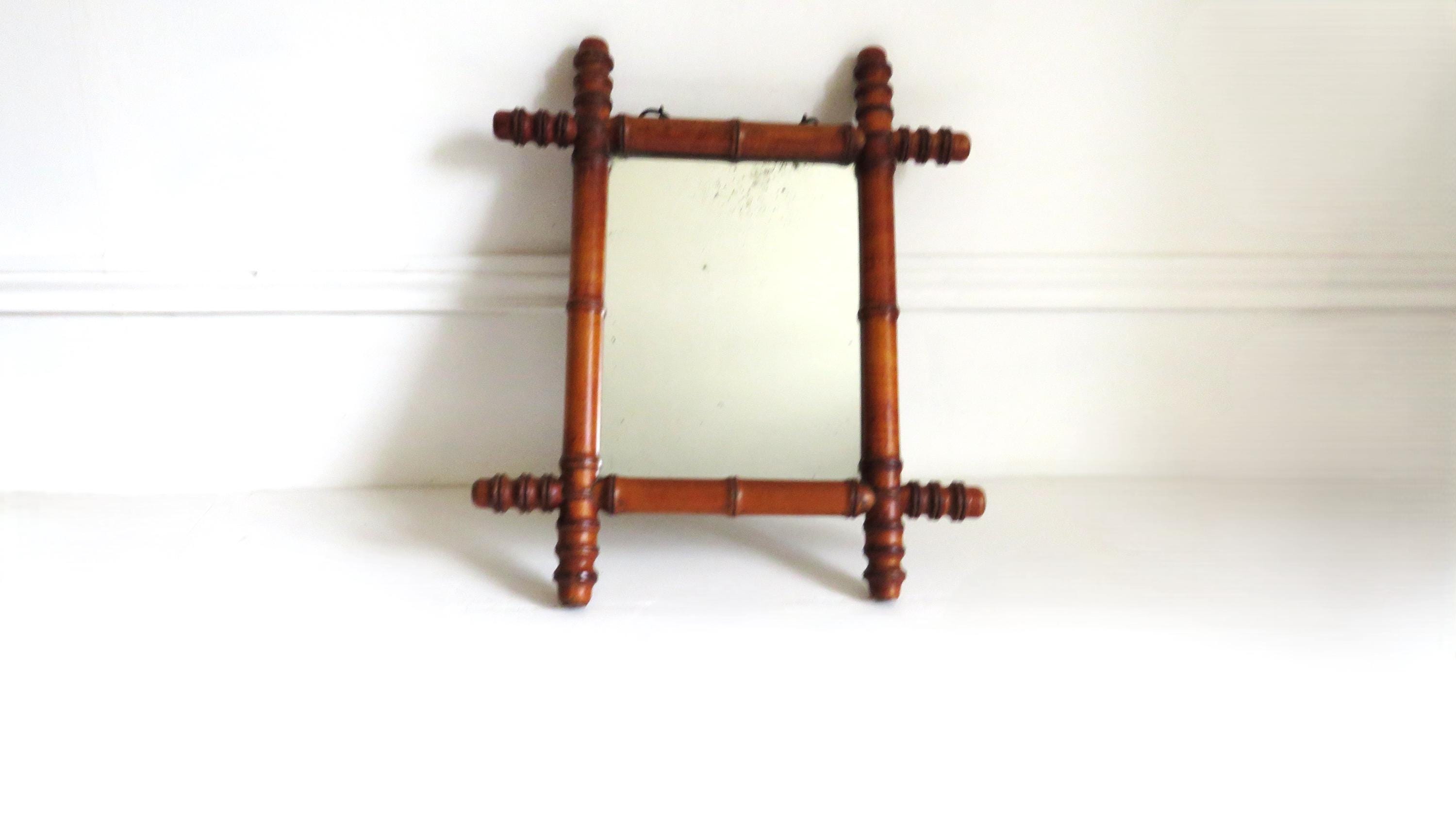 アンティーク フランス シノワズリ ウォールミラー：フェイクバンブー