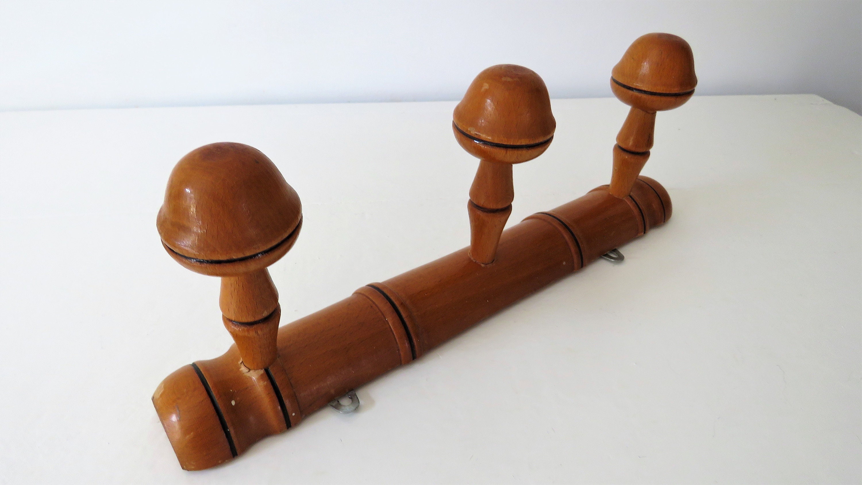 Vintage French Coat Rack Vintage French Peg Rack Faux Bamboo Etsy