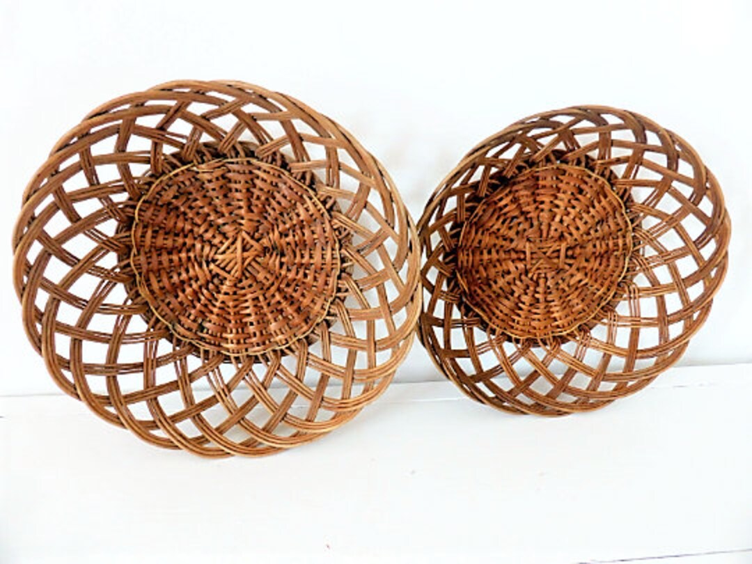 Vintage French Fruit Baskets Vintage French Baskets Two Etsy