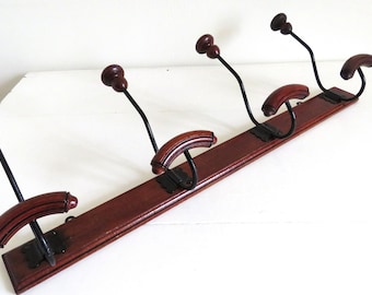 Vintage French Coat Hat Rack, French Hat Rack, Vintage Peg Rack