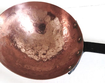 Antique French Large Copper Ladle, Antique French Ladle, Antique Copper Ladle, French Copper Ladle