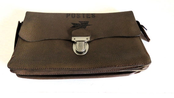 Vintage French La Poste Bag, Leather La Poste Bag… - image 2