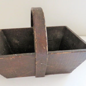 Vintage French Wooden Garden Trug, Hand Crafted Garden Trug