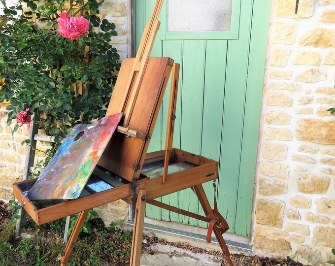 Vintage French Artist Easel Chevalet, Artist Field Easel. Etsy