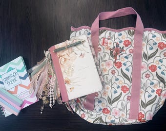 Loaded Bible Study Kit: Christian Faith Journal Set with Bag