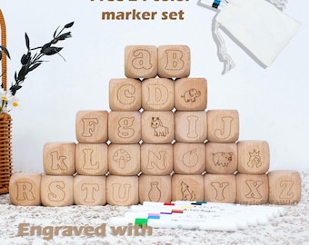 Baby Shower Activity  -  Wooden Block Baby Shower Game, Keepsake Activity Kit