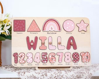 Name Puzzle - Personalized Gift - Baby's Name - Toddler Party & Christening Gift - Baby's First Gift.