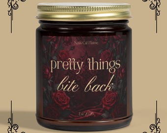 Dark Academia Candle, Goth Candle, Witchy Candle, Gothic Candles, Bookish Candles, Dark Feminine, Witchy Decor, Dark Coquette, Snarky Feral