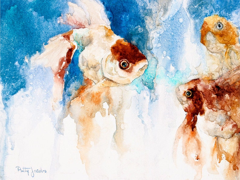 Watercolor Art Print Tiny Bubbles image 1