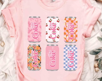 Diet Coke Can PNG, DIET COKE Lover Shirt, Pass Me A Fridge Cig, Cherry, Floral, Gingham Patterns (Digital Download)