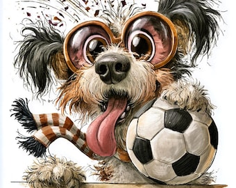 Ensemble PNG d'animaux de football émotionnels, clipart drôle de fan de football avec citations virales pour t-shirts et autocollants | Pack numérique PNG pour la Coupe du monde de football