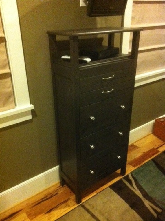 Items similar to Tall, Narrow Dresser With Drawers and Small Picture