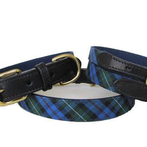 Cohane SCOTTISH TARTAN PLAID Classic Luxury Dog Collars