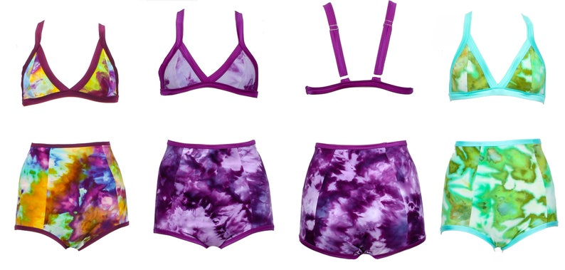 High Waisted Panties Hand Dyed
