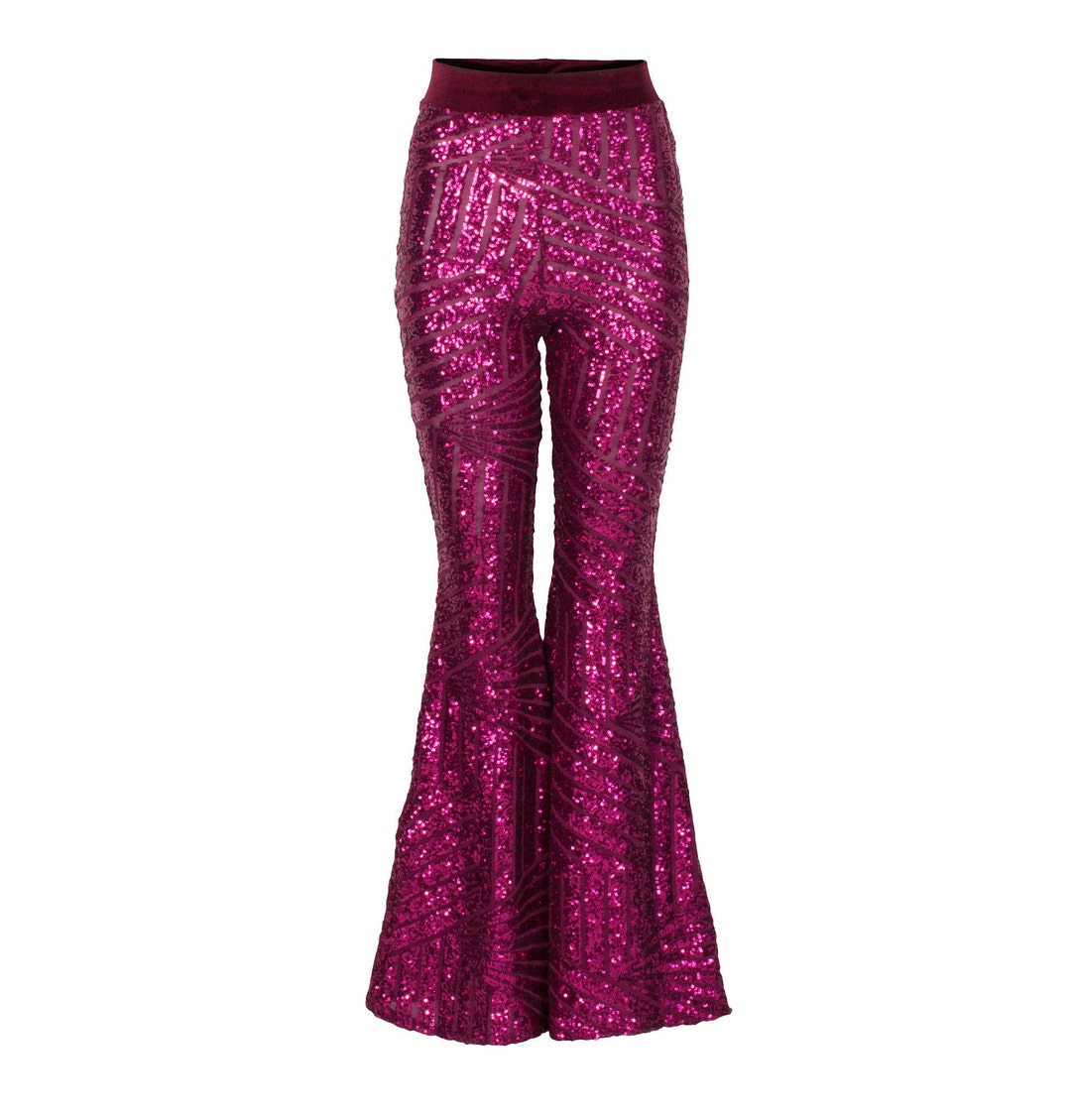 High Waist Sequin Flares - Etsy