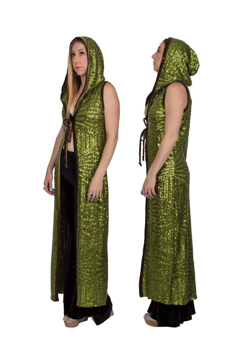 Sequin Hooded Duster