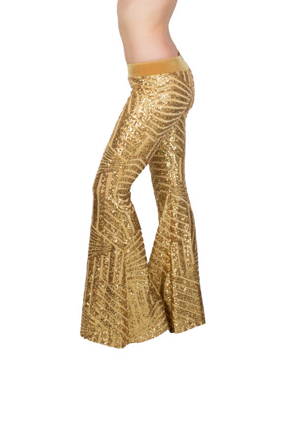 Low Waist Sequin Flares - Etsy