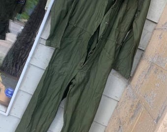 Mono de combate tipo I OG107 del Ejército de EE. UU. de 1989, 100 % algodón satinado, talla mediana para hombre. Excelente estado.