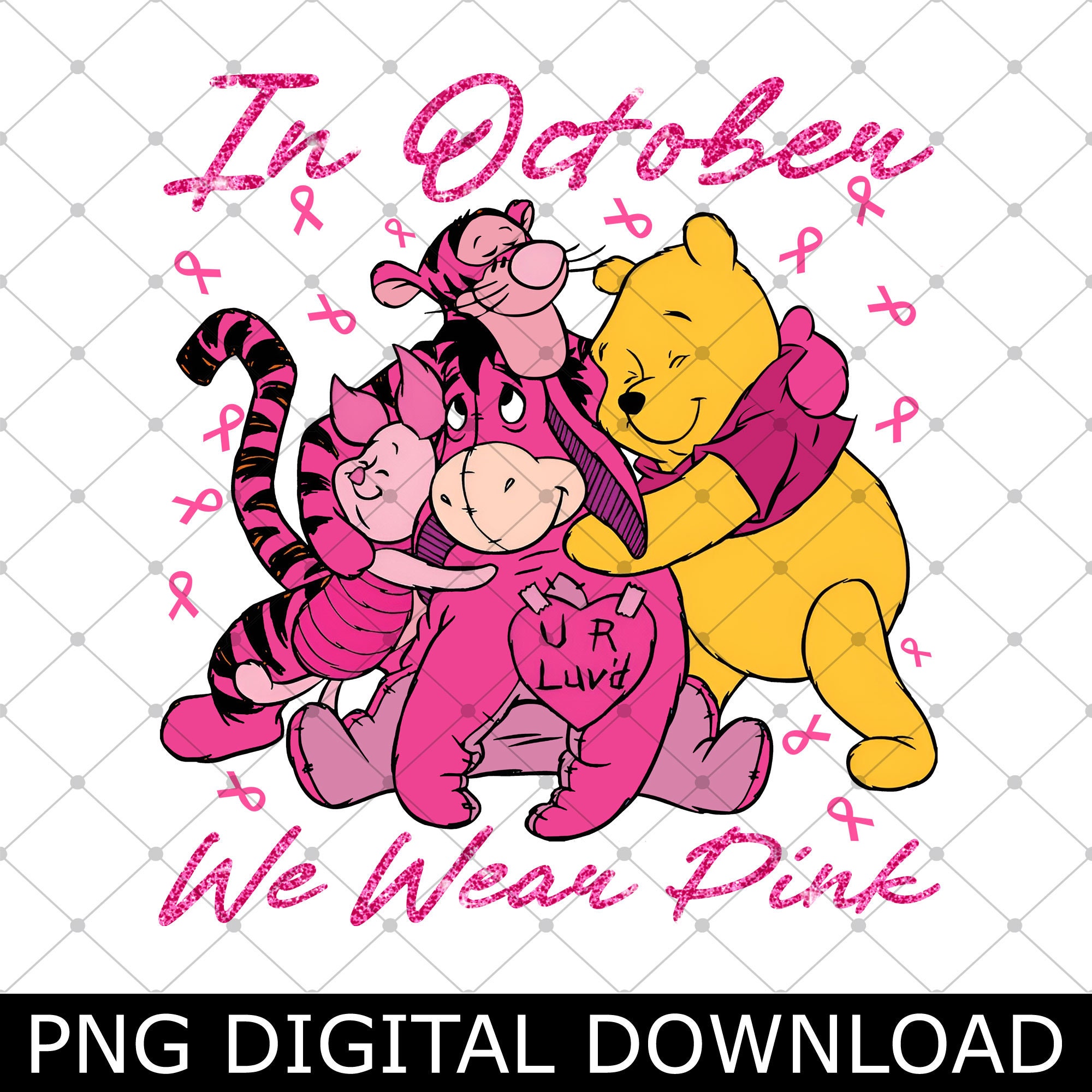 Disney Breast Cancer Awareness, Winnie the Pooh Pink Ribbon Tee sold by  BoNardelli, SKU 24631476