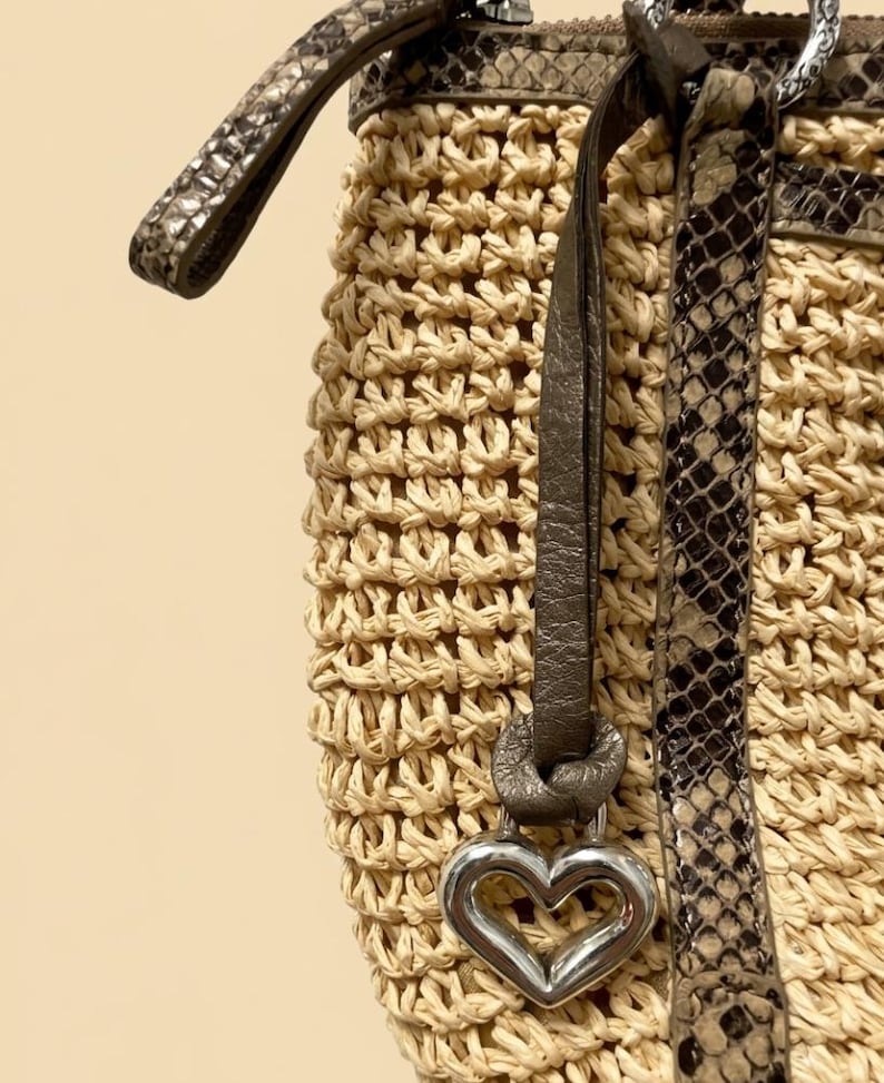 Vintage Brighton Woven Straw Purse image 7