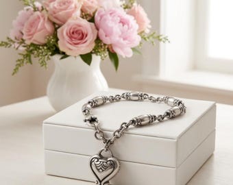 Vintage Brighton Blair Heart Charm Bracelet