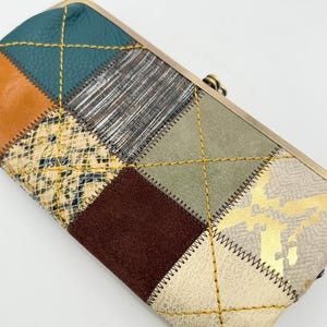 Hobo Lauren Patchwork Läderplånbok Boho Kuvertväska Hantverksmässig Vintageinspirerad Flerfärgad Statementplånbok