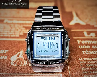 Multifunction Watch | Casio DB-360-1AJH | Genuine LCD | MOD | Metal “Silver” Strap | Crafted by Japanese Artisans.