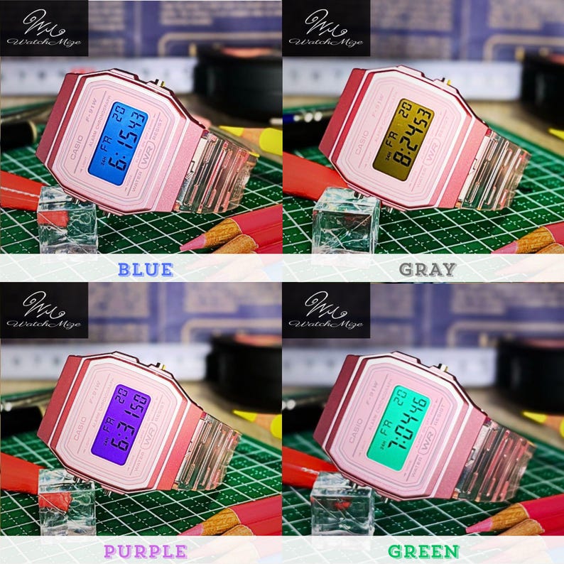 Buy Custom Casio F-91WS-4| Cool-toned Color LCD | MOD | LED Backlight ...