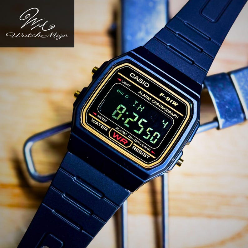 Custom Casio F-91WG-9Q | Inverted LCD | MOD | LED Backlight Replacement ...