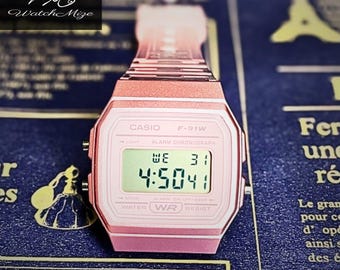 Casio F-91WS-4| Original LCD | MOD | LED Backlight Replacement | Metal “Silver” Strap | Crafted by Japanese Artisans.