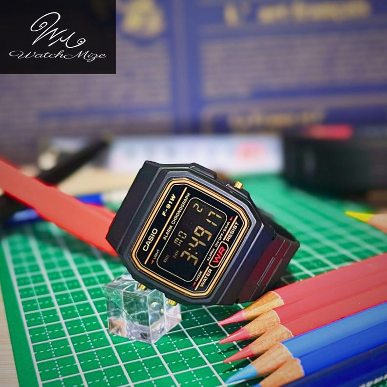 Custom Casio F-91WG-9Q | Inverted LCD | MOD | LED Backlight Replacement ...