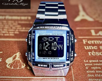 Multifunction Watch | Custom Casio DB360-1AJH | Inverted LCD | MOD | LED Backlight Replacement | Metal Strap | Crafted by Japanese Artisans.