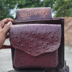 Personalized Leather Gun Shell Bag, Custom Initials Ammo Pouch, Tooled Leather Shooting Gift for Men, Shotgun Cartridge Holder Belt Pouch