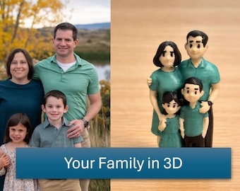 Figura impresa en 3D personalizada • Regalo de personaje personalizado • Decoración para habitación infantil y estantería