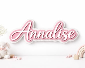 Letrero con nombre impreso en 3D personalizado • Etiqueta de puerta personalizada • Decoración para habitación infantil • Placa con nombre