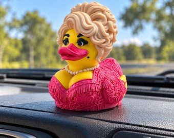 3D Printed Dolly Showgirl Duck | Country Music Legend Tribute | Car Dashboard Accessories
