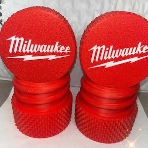 2 Pack Milwaukee Knurled Threaded Containers | 4" Workbench Storage Organizer | MANY COLORS |