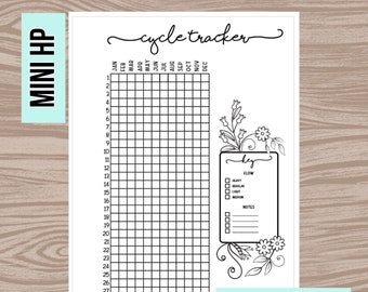 PRINTABLE - MINI Happy Planner Cycle Tracker | Happy Planner Period Tracker Insert | MINI Happy Planner Insert